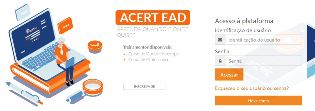 Acert EAD: Faça cursos de documentoscopia e grafoscopia online